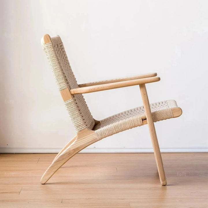 Japandi Wood Woven Rope 1 Seater Sofa CH25