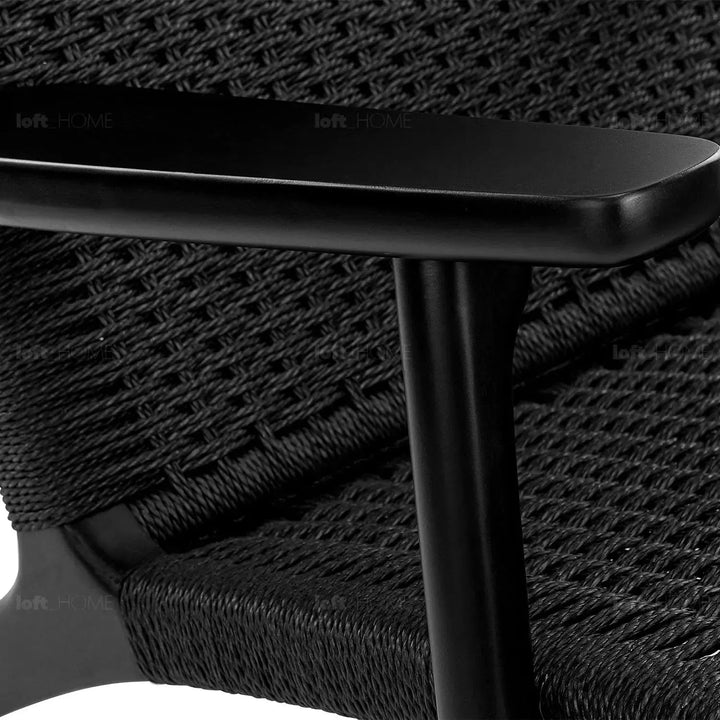 Japandi Wood Woven Rope 1 Seater Sofa CH25