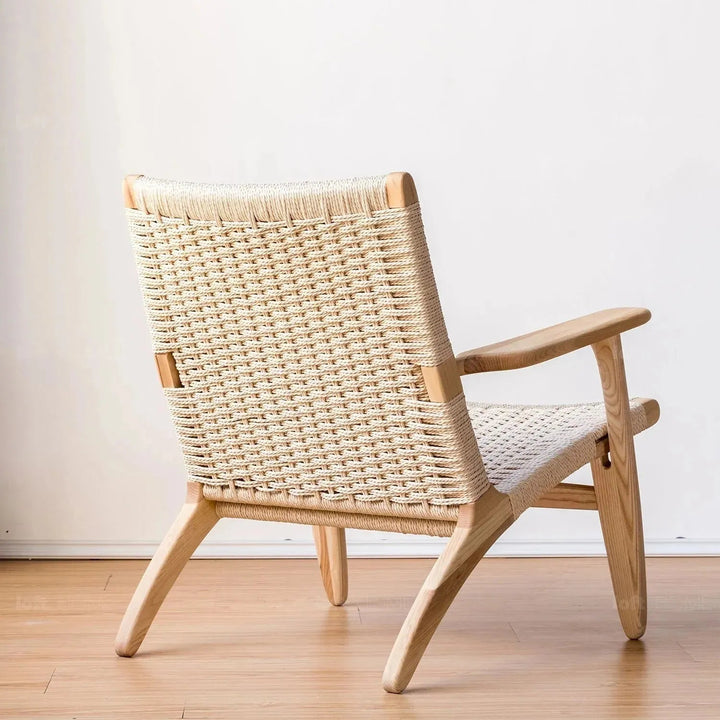Japandi Wood Woven Rope 1 Seater Sofa CH25