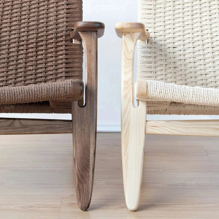 Japandi Wood Woven Rope 1 Seater Sofa CH25