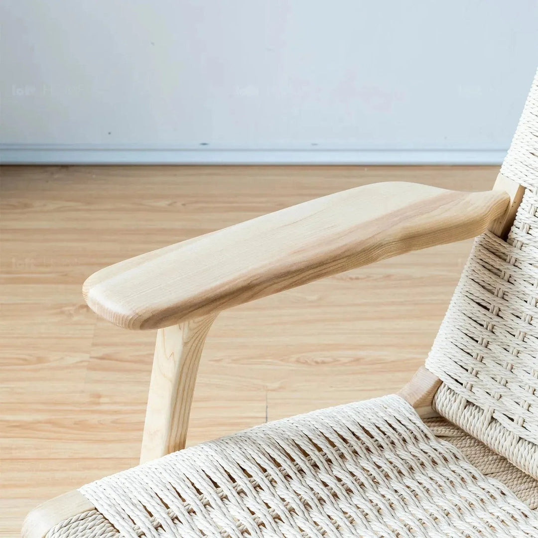 Japandi Wood Woven Rope 1 Seater Sofa CH25