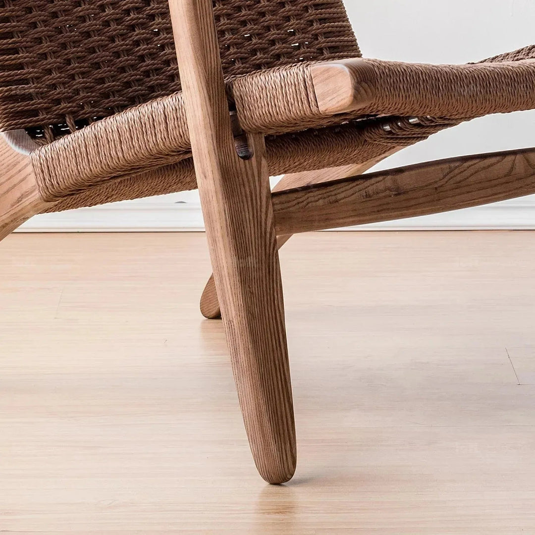 Japandi Wood Woven Rope 1 Seater Sofa CH25