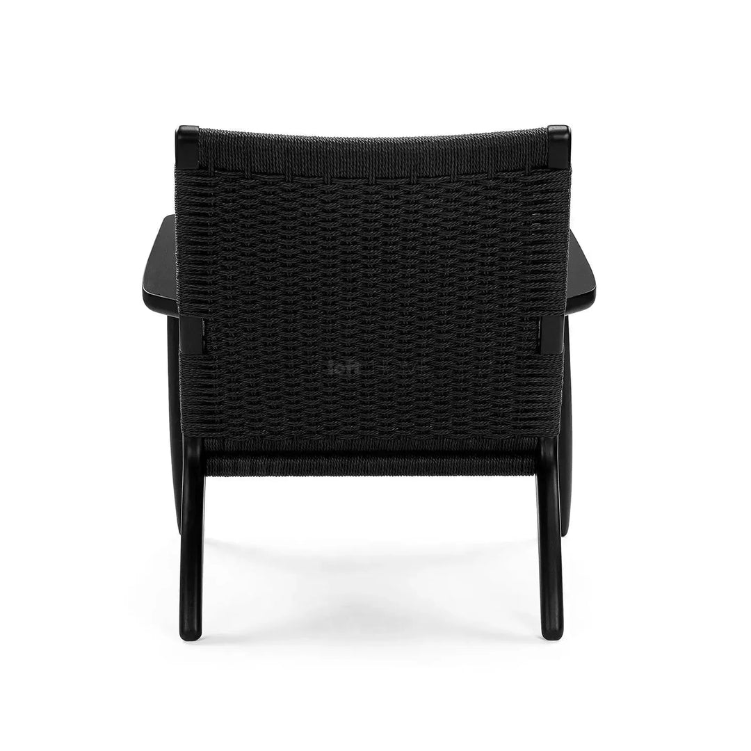 Japandi Wood Woven Rope 1 Seater Sofa CH25