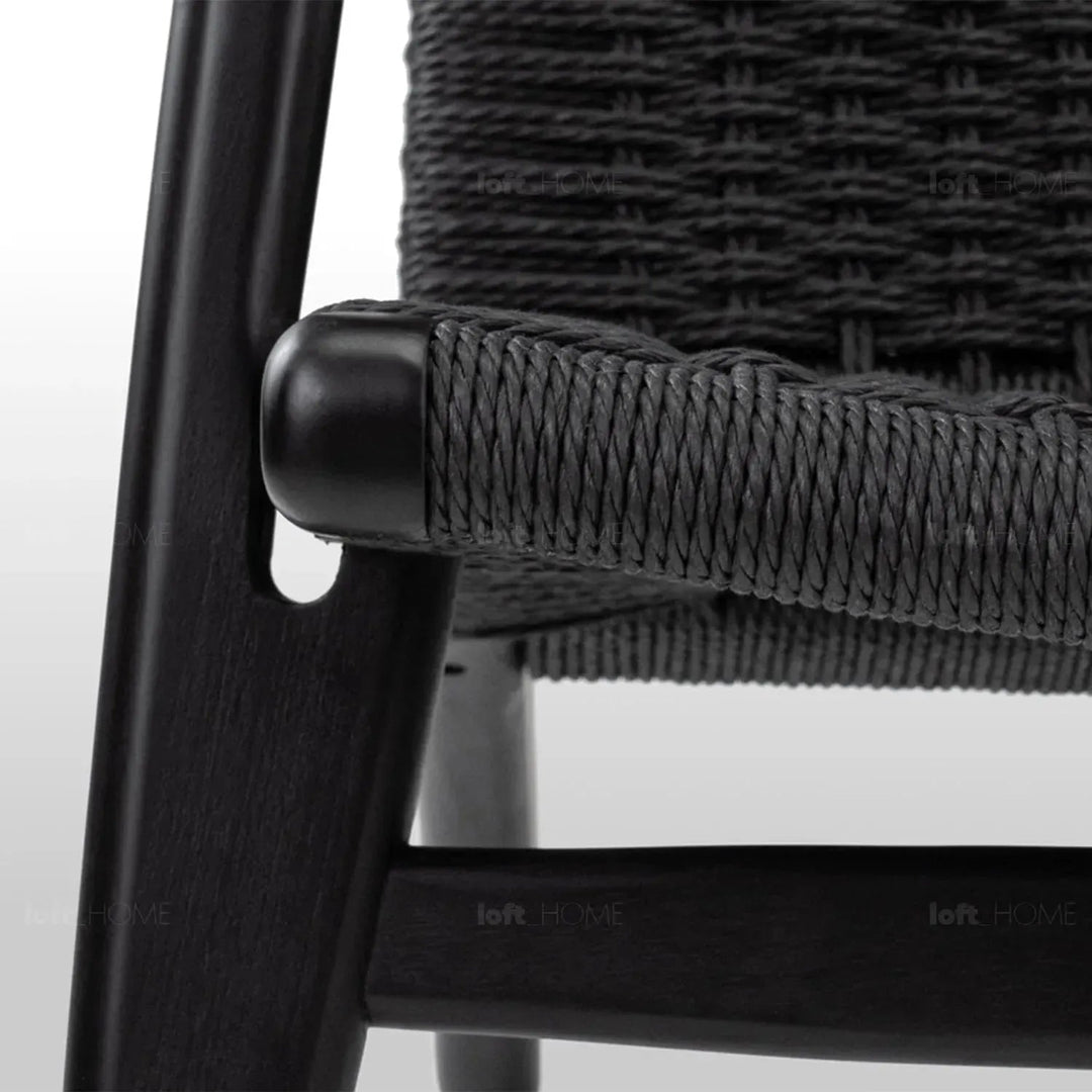 Japandi Wood Woven Rope 1 Seater Sofa CH25