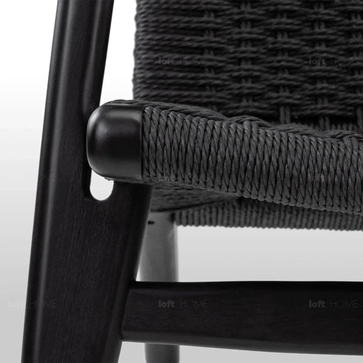 Japandi Wood Woven Rope 1 Seater Sofa CH25