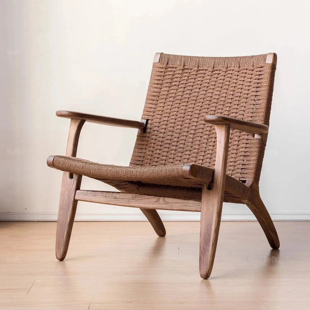Japandi Wood Woven Rope 1 Seater Sofa CH25