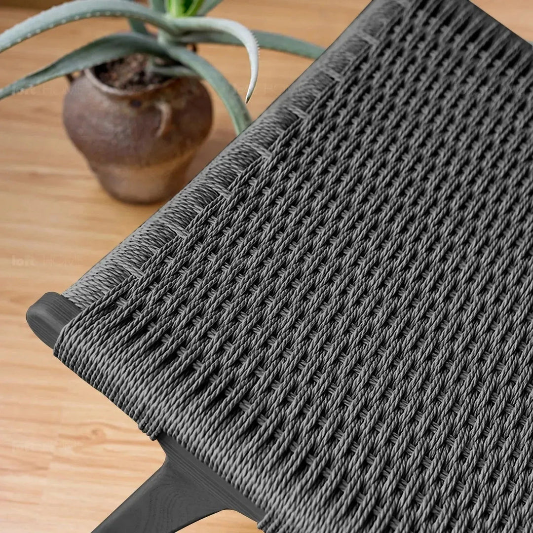 Japandi Wood Woven Rope 1 Seater Sofa LONDON