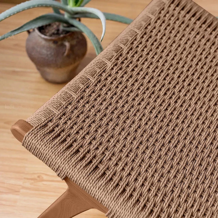 Japandi Wood Woven Rope 1 Seater Sofa LONDON