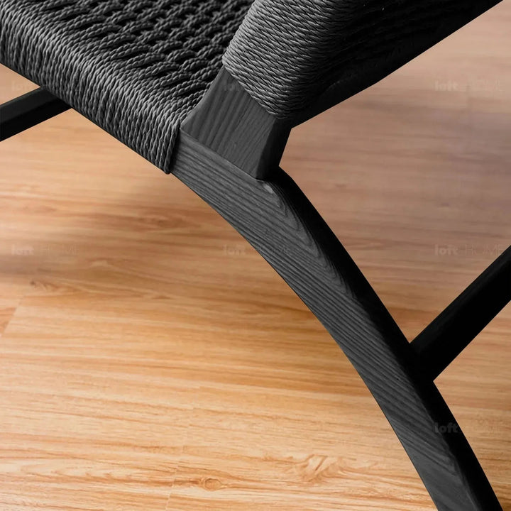 Japandi Wood Woven Rope 1 Seater Sofa LONDON