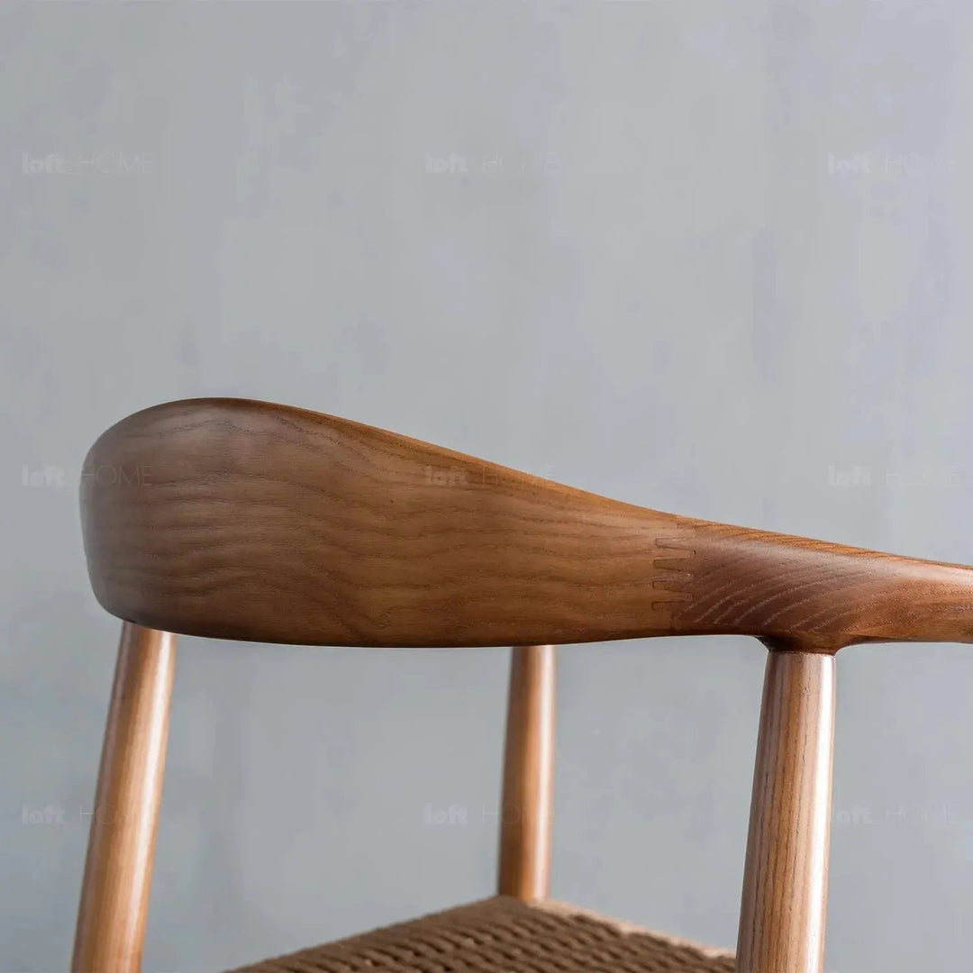 Japandi wood woven rope dining chair kennedy environmental situation.