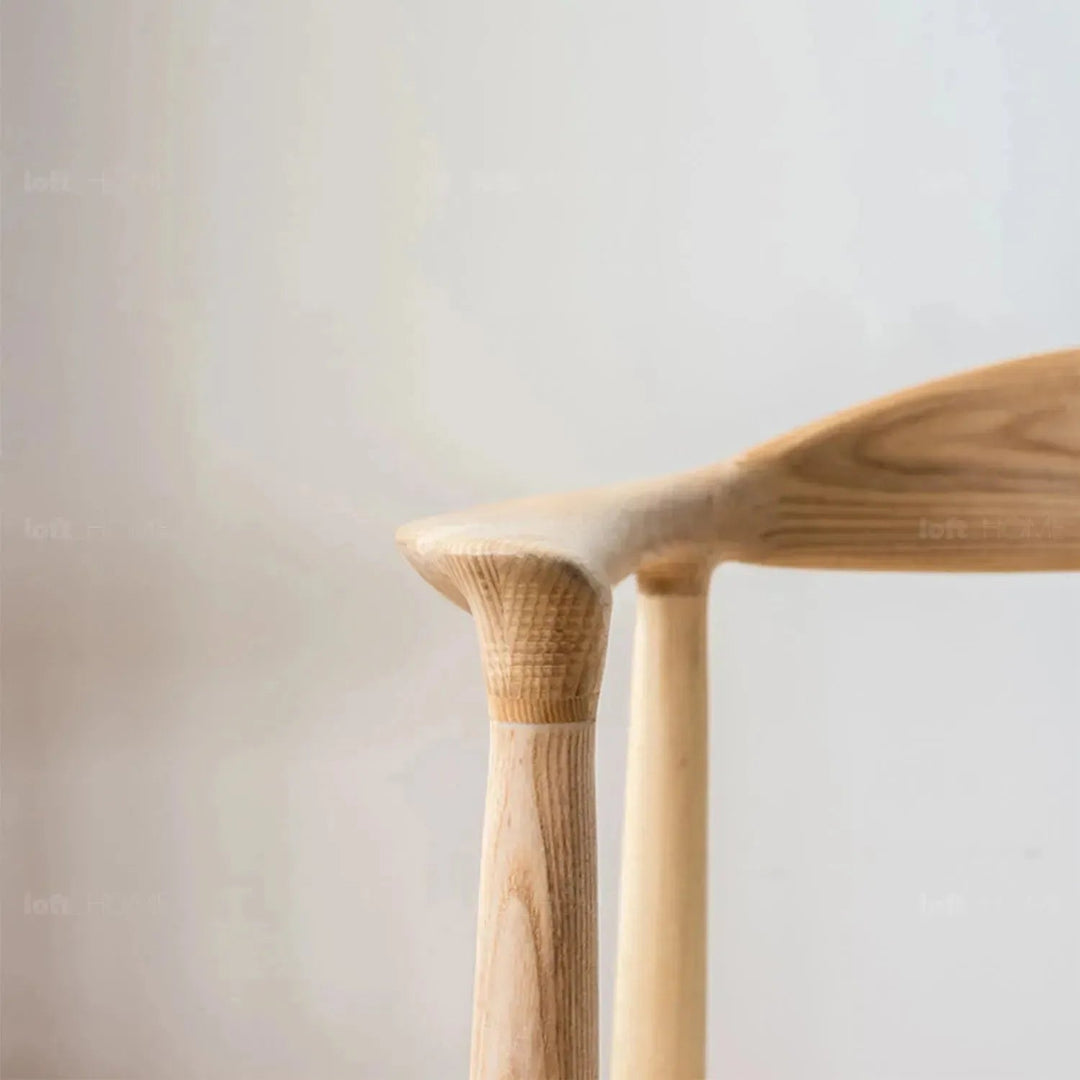 Japandi wood woven rope dining chair kennedy detail 5.