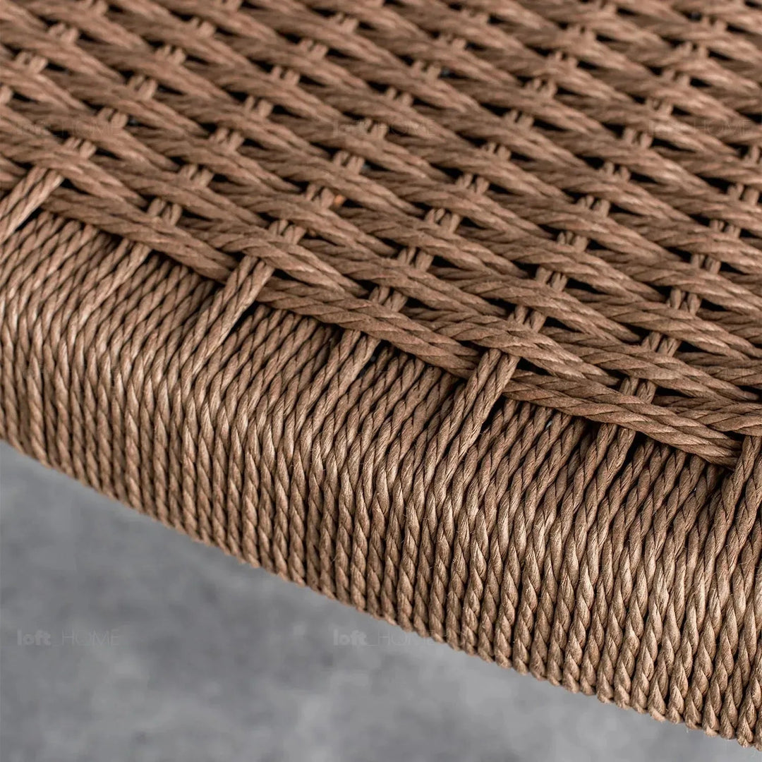 Japandi wood woven rope dining chair kennedy conceptual design.