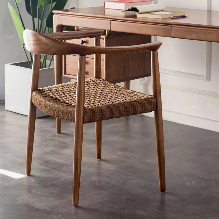 Japandi wood woven rope dining chair kennedy situational feels.