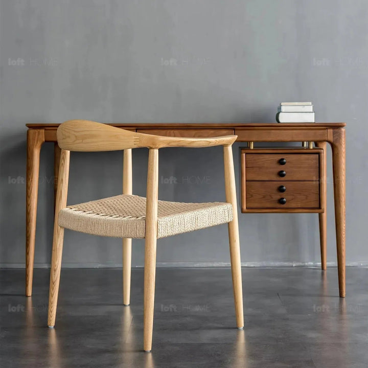 Japandi wood woven rope dining chair kennedy detail 2.