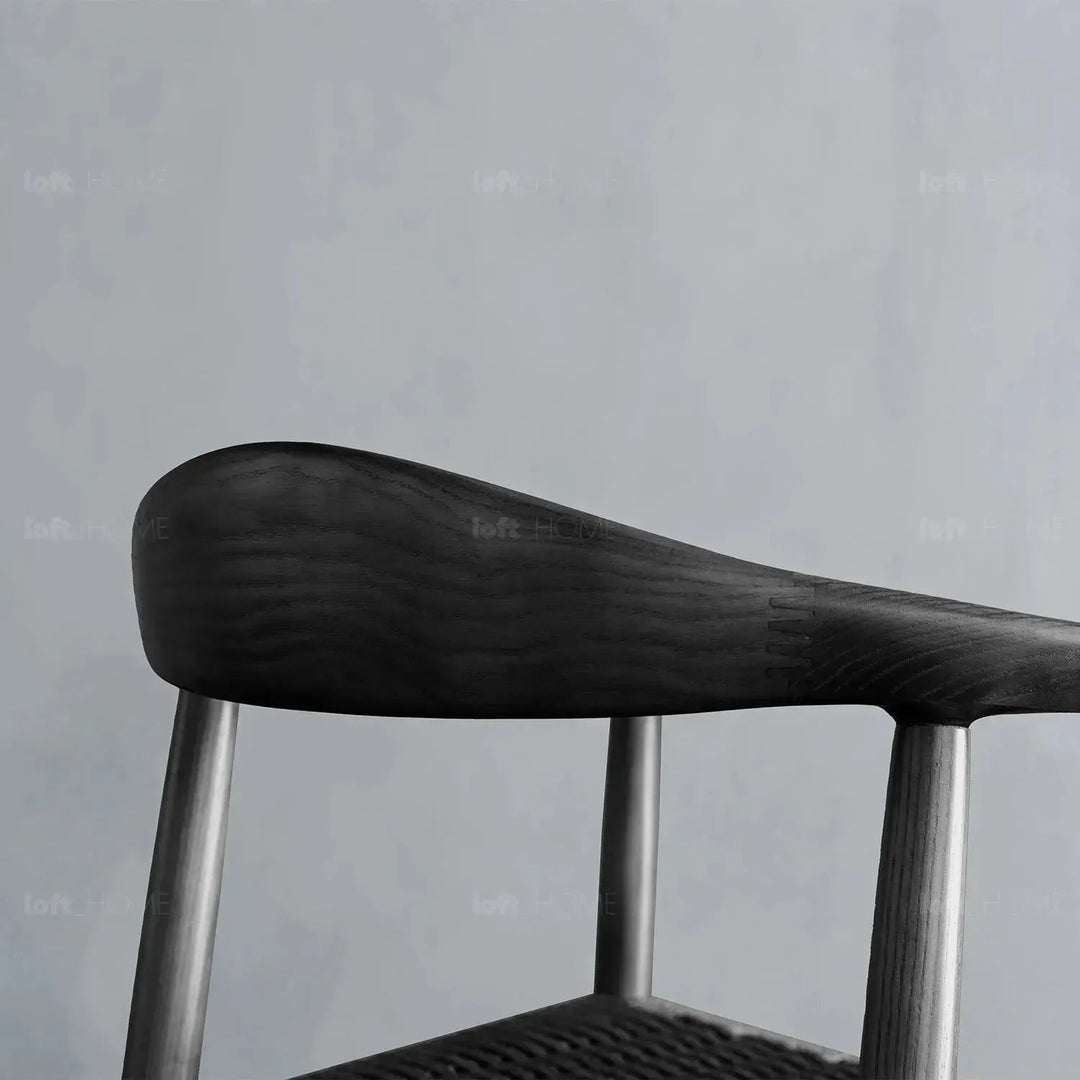 Japandi wood woven rope dining chair kennedy detail 12.