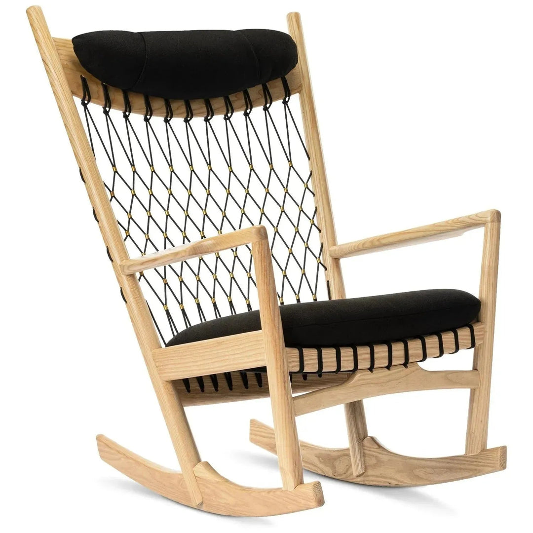 Japandi Rope Woven Rocking Chair HANS WEGNER