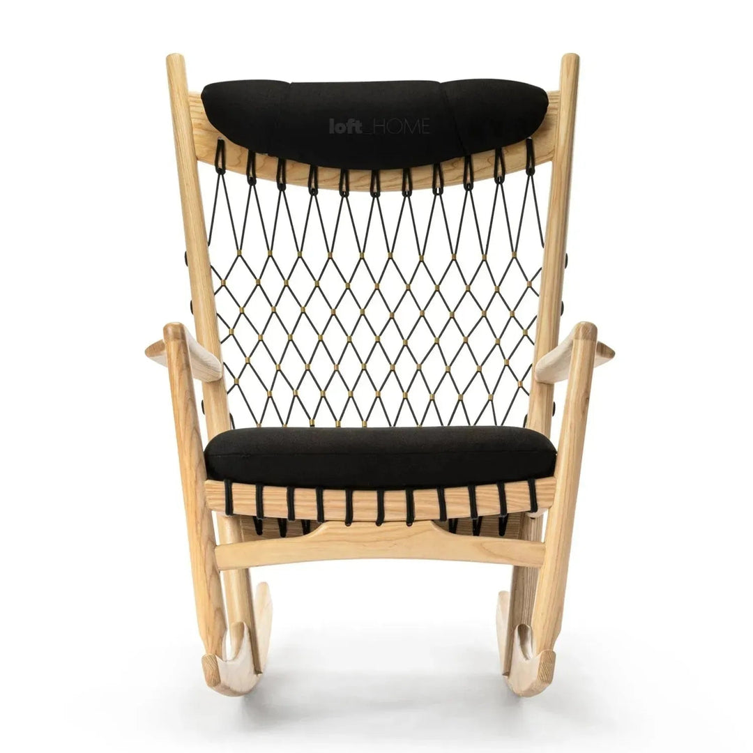 Japandi Rope Woven Rocking Chair HANS WEGNER