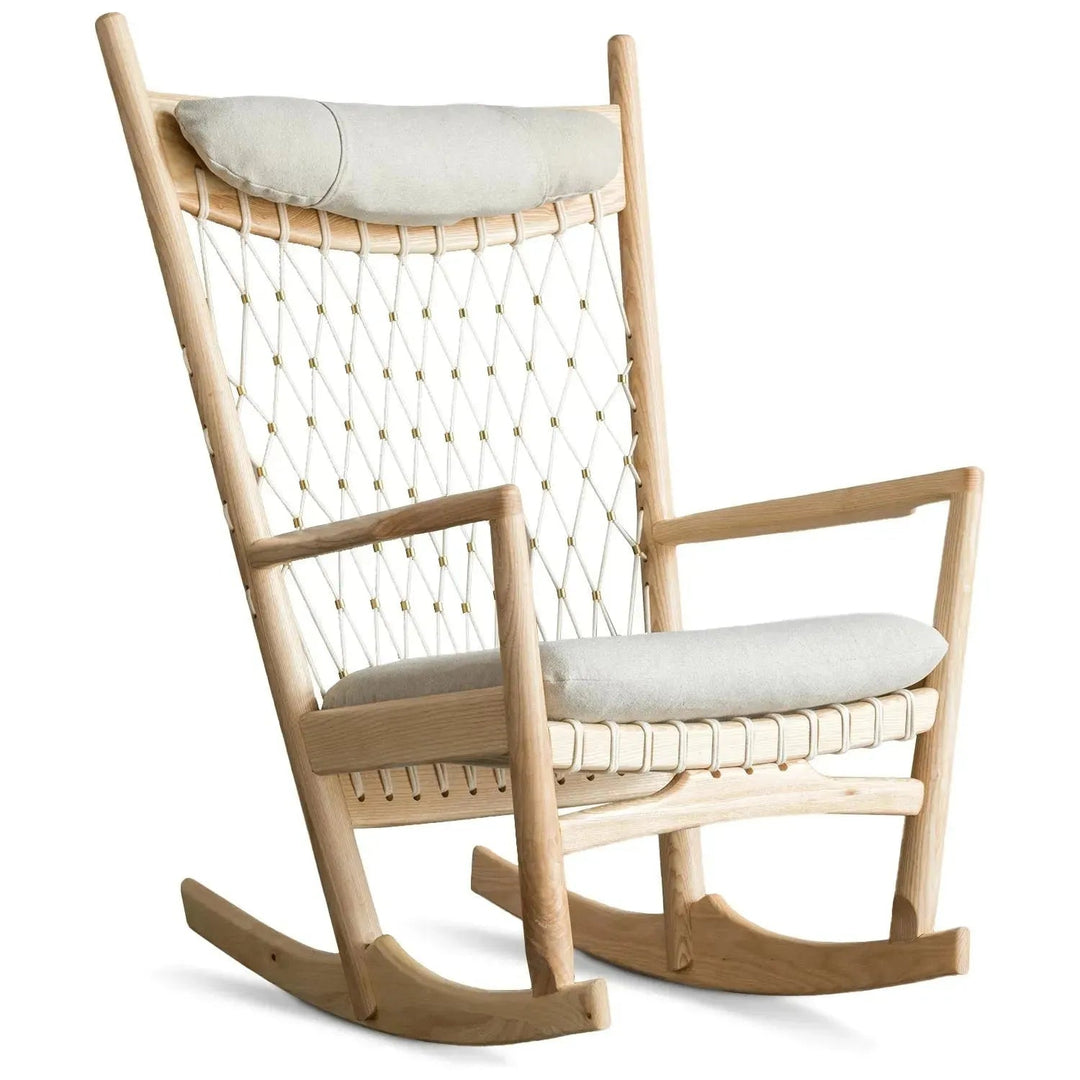 Japandi Rope Woven Rocking Chair HANS WEGNER