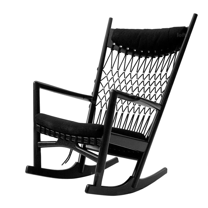 Japandi Rope Woven Rocking Chair HANS WEGNER