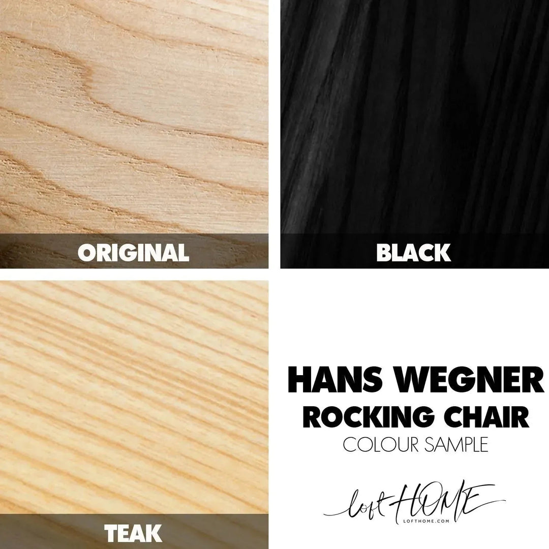 Japandi Rope Woven Rocking Chair HANS WEGNER