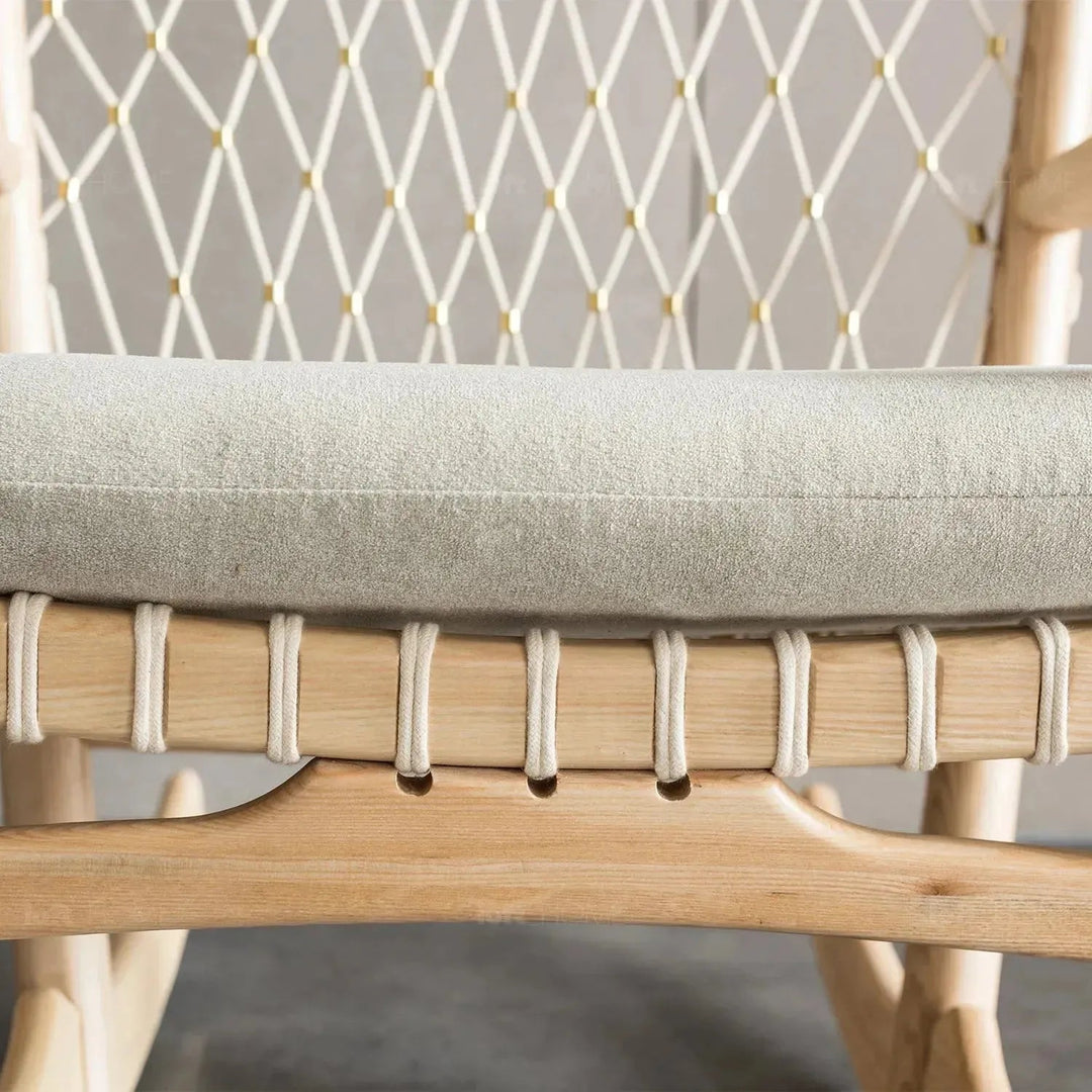 Japandi Rope Woven Rocking Chair HANS WEGNER