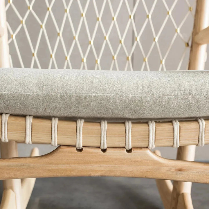 Japandi Rope Woven Rocking Chair HANS WEGNER