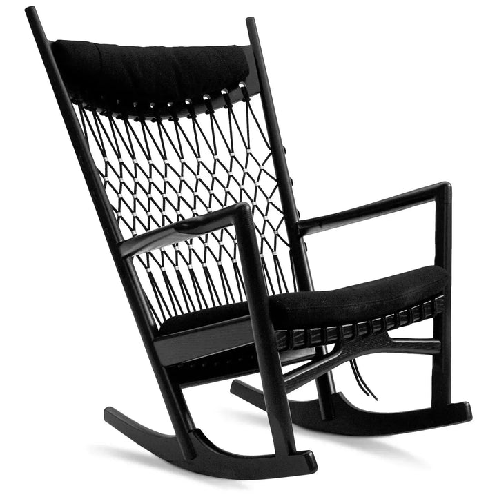Japandi Rope Woven Rocking Chair HANS WEGNER