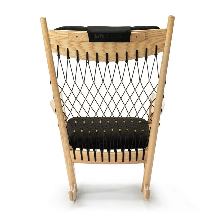 Japandi Rope Woven Rocking Chair HANS WEGNER