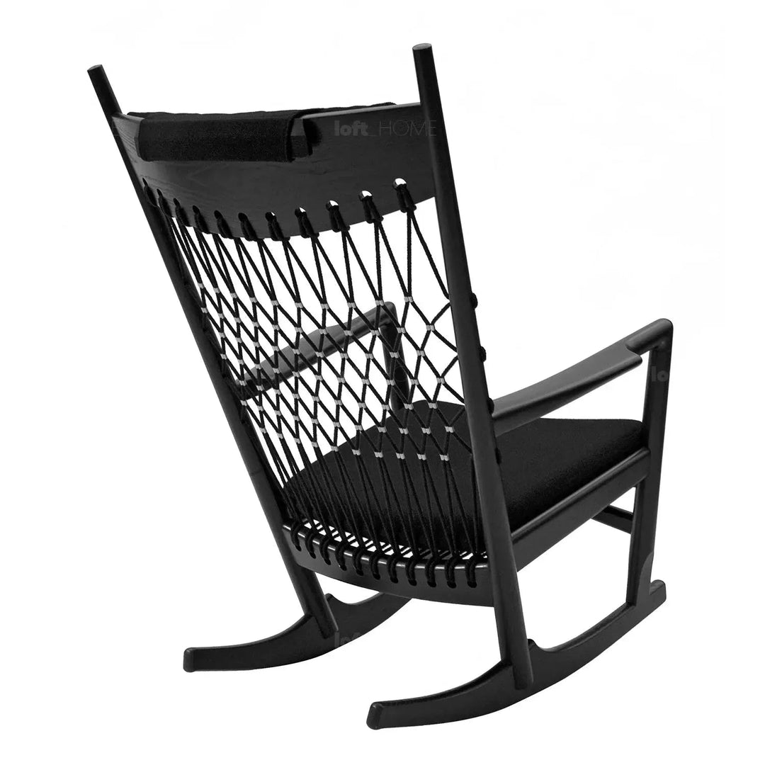 Japandi Rope Woven Rocking Chair HANS WEGNER