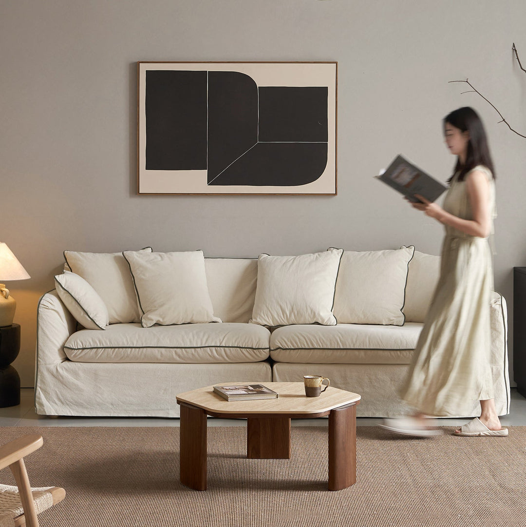 Japandi sintered stone coffee table set silence size charts.