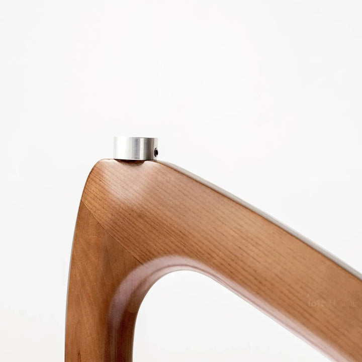 Japandi tempered glass coffee table petal in details.