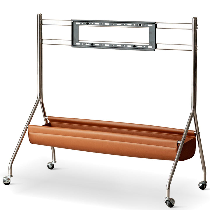 Japandi walnut wood tv hanger sereno detail 4.