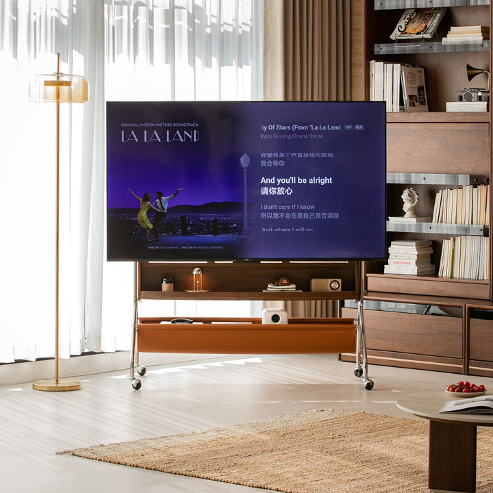 Japandi walnut wood tv hanger sereno size charts.