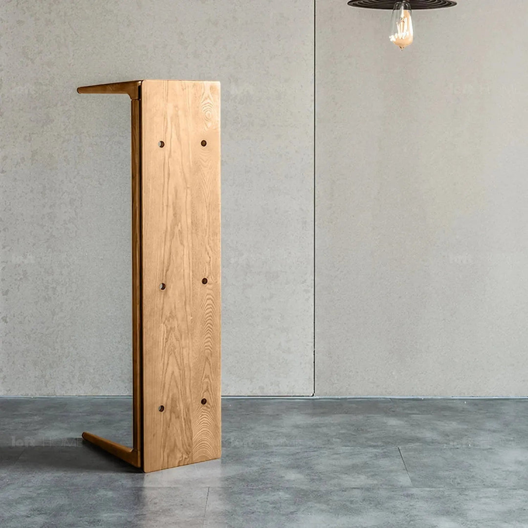 Japandi wood dining bench adeline detail 2.