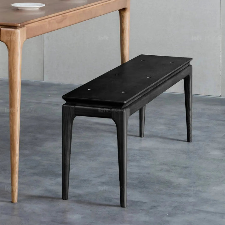 Japandi wood dining bench adeline detail 6.