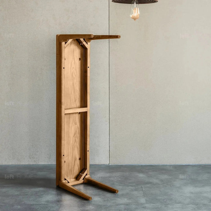 Japandi wood dining bench adeline detail 3.