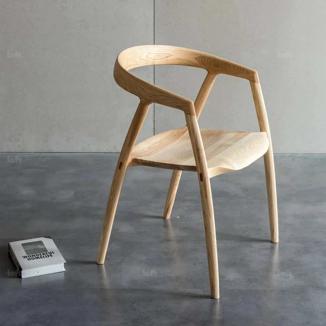 Japandi wood dining chair batoo detail 7.