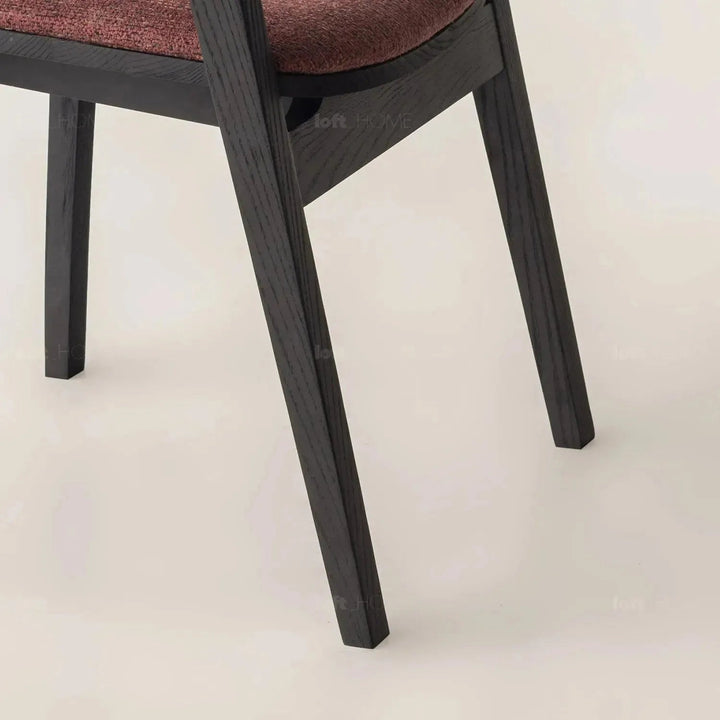 Japandi wood dining chair cuddy situational feels.