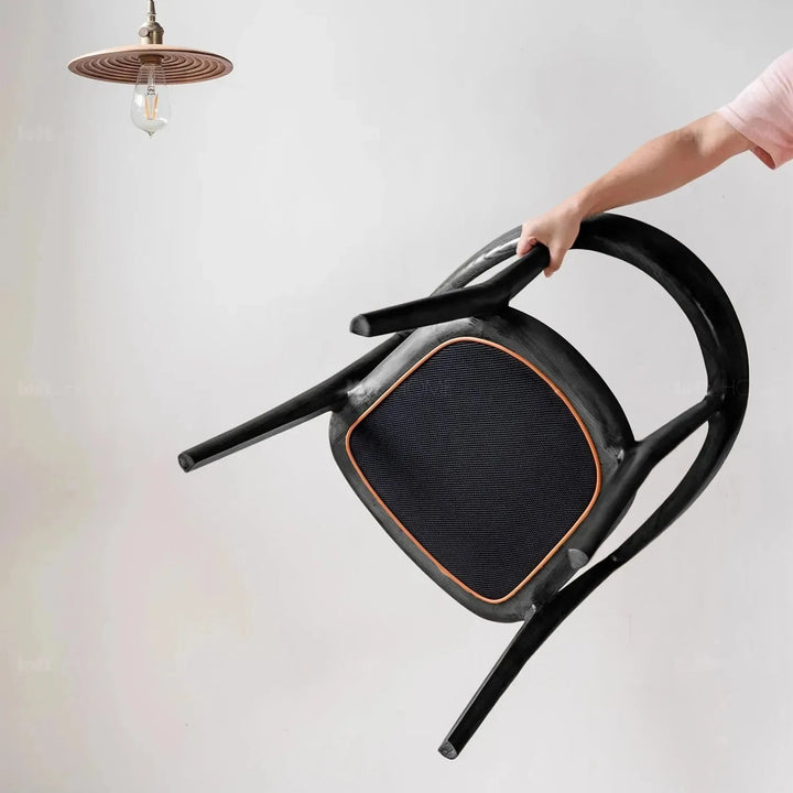 Japandi wood dining chair hero detail 12.