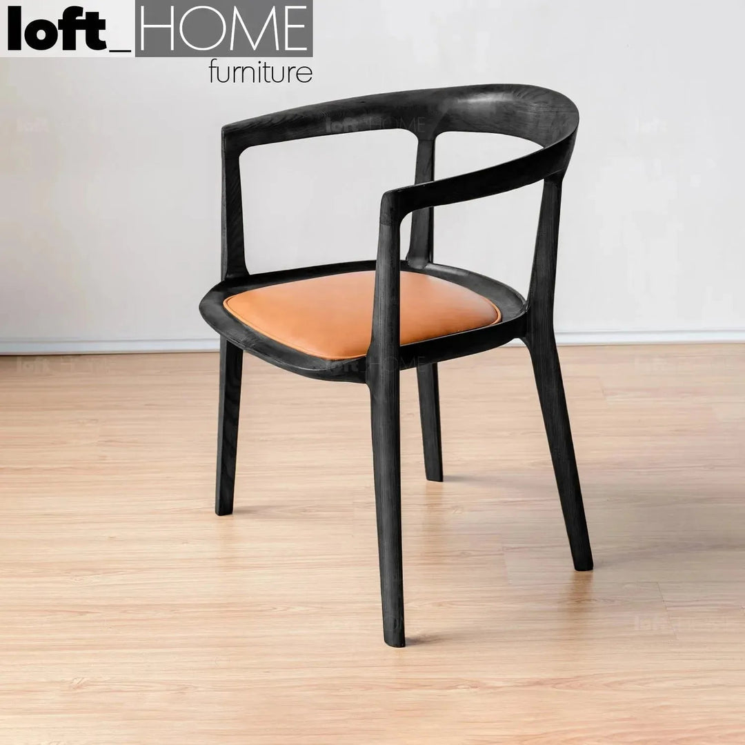 Japandi wood dining chair hero detail 11.