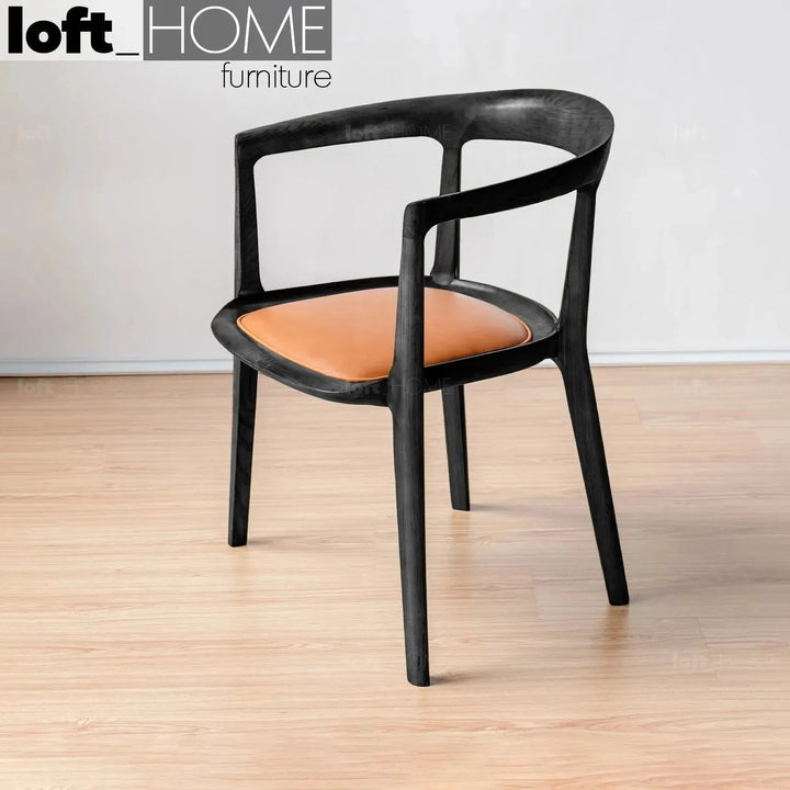 Japandi wood dining chair hero detail 11.