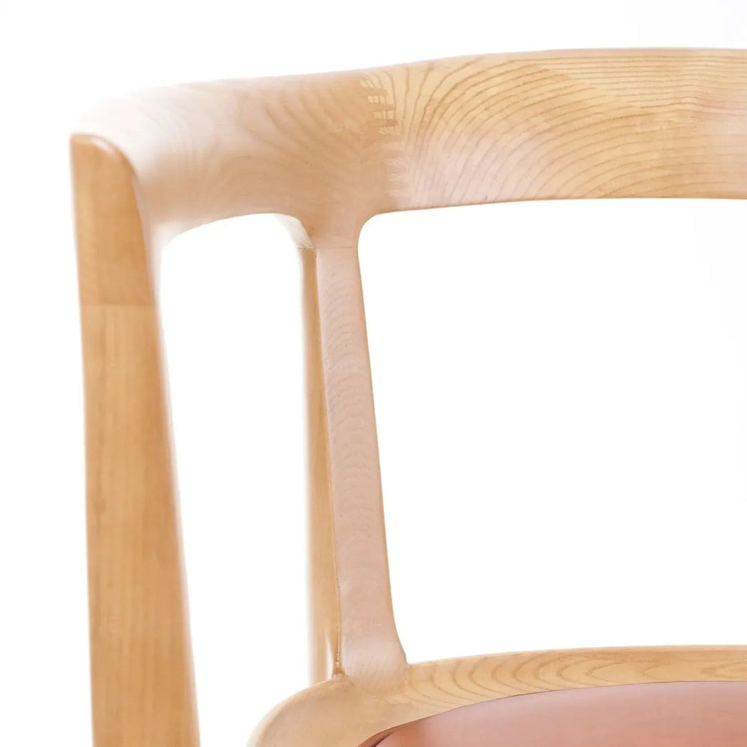 Japandi wood dining chair hero detail 7.