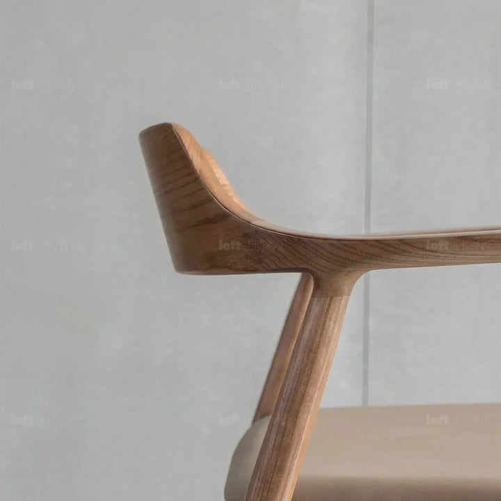 Japandi wood dining chair hiroshima conceptual design.