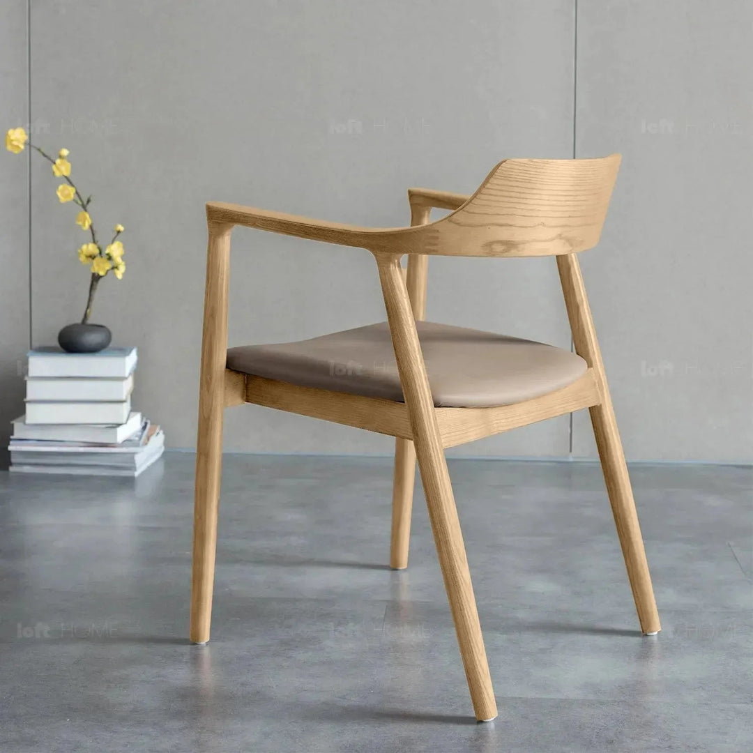 Japandi wood dining chair hiroshima detail 4.