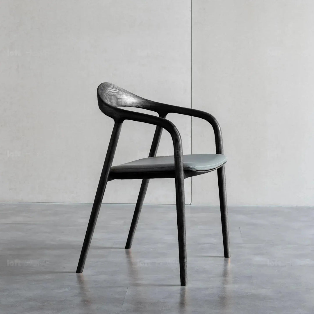 Japandi wood dining chair neum detail 11.