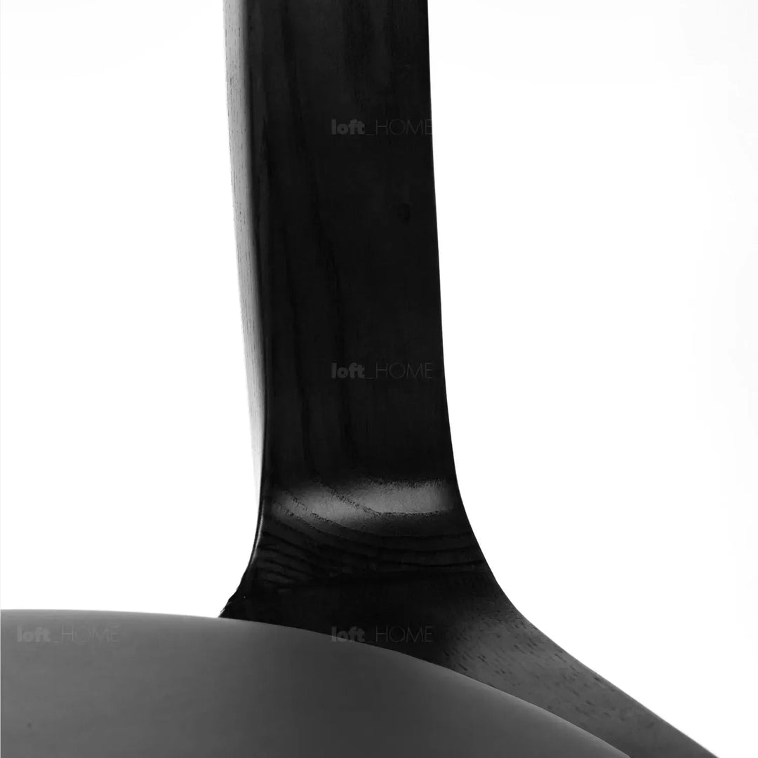 Japandi wood dining chair sleek detail 12.