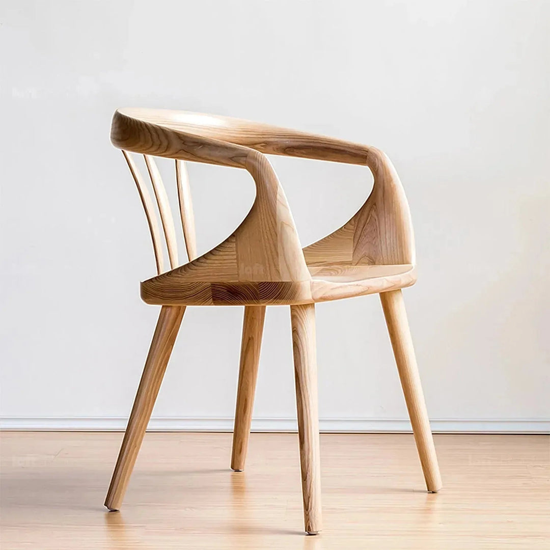 Japandi wood dining chair vero detail 2.