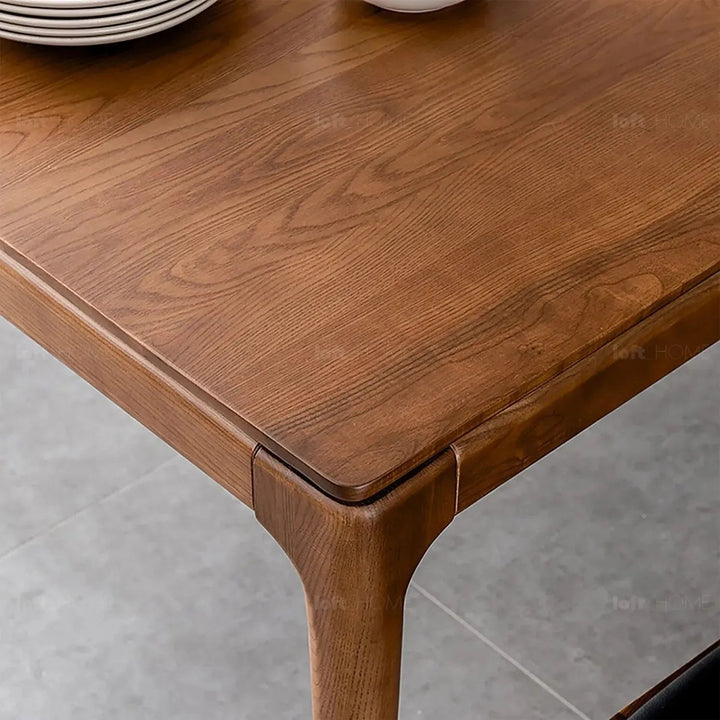 Japandi wood dining table adeline environmental situation.