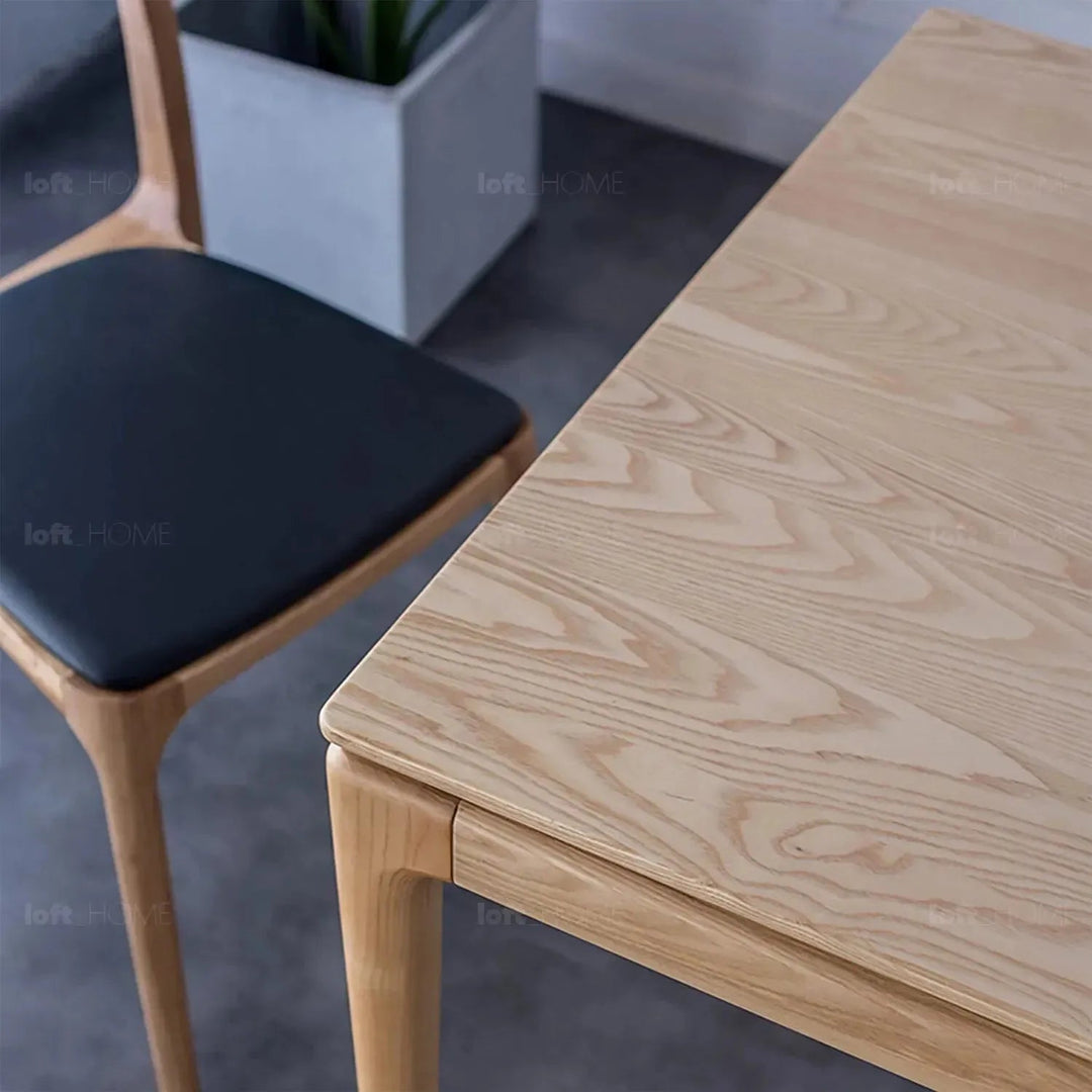 Japandi wood dining table adeline detail 7.