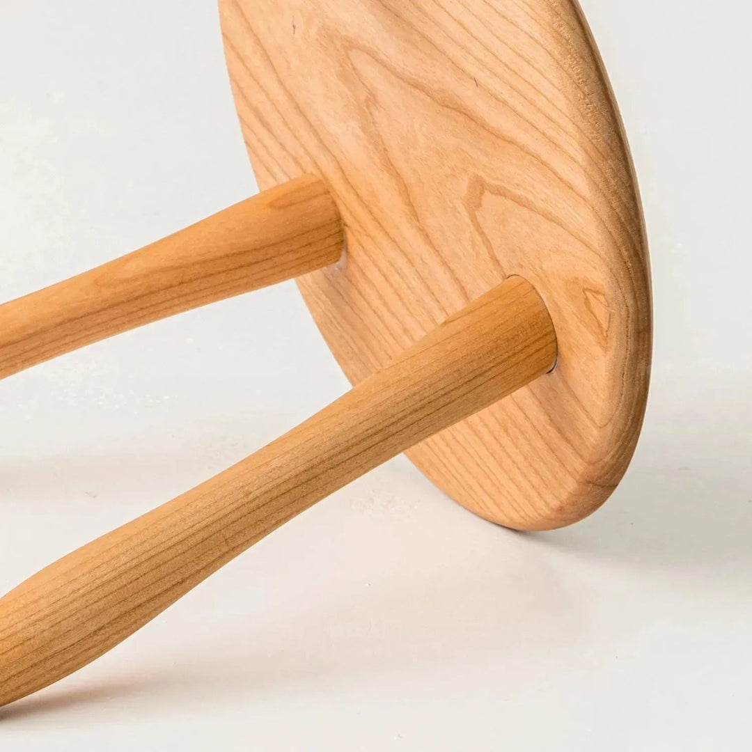 Japandi Wood Round Stool 2pcs Set PETITE